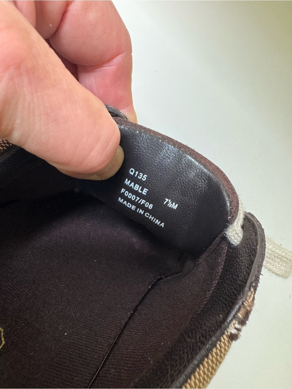 Coach Brown Burgundy patent suede logo, snake skin Signature Canvas sneakers 7.5 - Picture 8 of 11